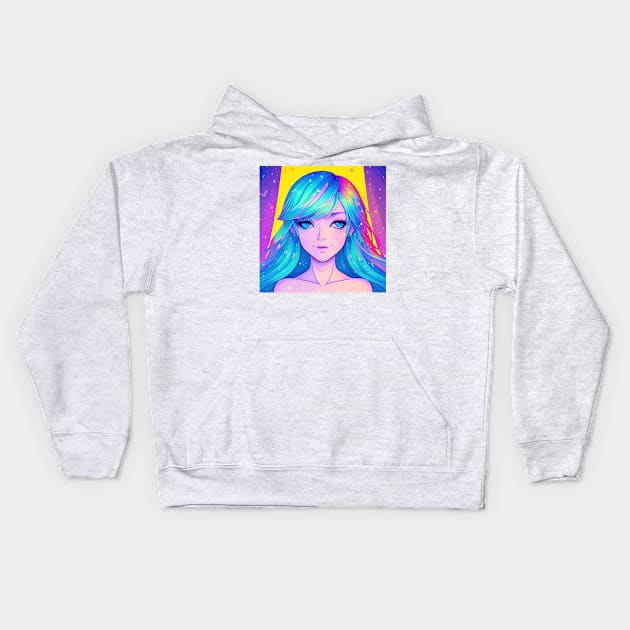 Beautiful young woman girl Kids Hoodie by IDesign23